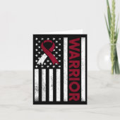 ブルゴーニュアイボリーのど癌Aw用の米国国旗のリボン カード (正面)