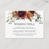 ブルゴーニュアイボリーオレンジ結婚フローラの願い井戸 エンクロージャーカード (正面)