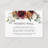 ブルゴーニュアイボリーオレンジ結婚フローラの願い井戸 エンクロージャーカード (正面)