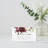 ブルゴーニュアイボリーフローラブライダルシャワー持参レシピ エンクロージャーカード (スタンド正面)
