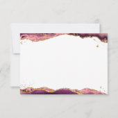 ブルゴーニュアゲテゲードモノグラムスクリプト金ゴールドグリッター ノートカード (裏面)