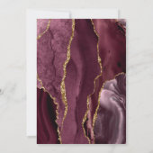 ブルゴーニュアゲート金ゴールドグリッター確認 招待状 (裏面)