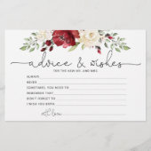 ブルゴーニュアドバイスとウィッシュブライダルシャワー 便箋 (正面)