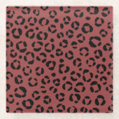 ブルゴーニュアニマルプリント ガラスコースター (正面)