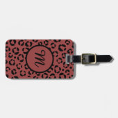 ブルゴーニュアニマルプリント(パーソナライズされた) ラゲッジタグ (正面横)