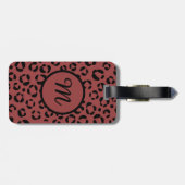ブルゴーニュアニマルプリント(パーソナライズされた) ラゲッジタグ (裏面横)