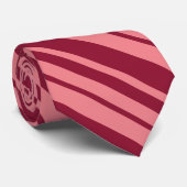 ブルゴーニュアンドコーラルストライプ ネクタイ (ロール)