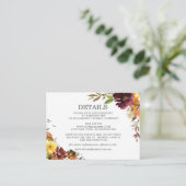ブルゴーニュイエローオレンジ結婚フローラ詳細 エンクロージャーカード (スタンド正面)