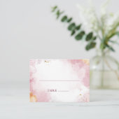 ブルゴーニュウォーター秋結婚ブーケの護衛 プレイスカード (スタンド正面)