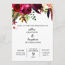 ブルゴーニュウォーター色フローラ招待状 招待状