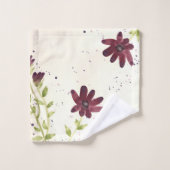 ブルゴーニュエレガンス花タオルのセット バスタオルセット (ウォッシュタオル)