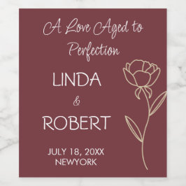 ブルゴーニュエレガントなウェディングワインラベル ワインラベル