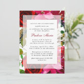 ブルゴーニュエレガントウォーター色フローラキンセアニラ 招待状 (スタンド正面)