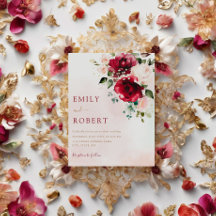 ブルゴーニュエレガントウォーター色フローラボホ結婚ズ