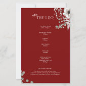 ブルゴーニュエレガントウォーター色フローラ結婚式 プログラム (裏面)