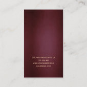 ブルゴーニュエレガントシックケータリングダマスクヴィンテージ 名刺 (裏面)