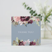 ブルゴーニュエレガントダスティブルー結婚フローラ感謝していズス カード (スタンド正面)