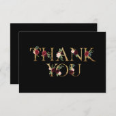 ブルゴーニュエレガントフローラありがとう サンキューカード (正面/裏面)