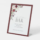 ブルゴーニュエレガントフローラシャワーブーケバー 台座サイン (正面)