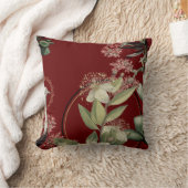 ブルゴーニュエレガントフローラデザイン装飾用クッション クッション (ブランケット)