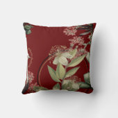 ブルゴーニュエレガントフローラデザイン装飾用クッション クッション (裏面)