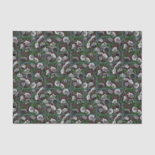 ブルゴーニュエレガントフローラバラ 薄葉紙 (正面)