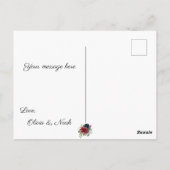 ブルゴーニュエレガントフローラ水彩色ありがとう ポストカード (裏面)