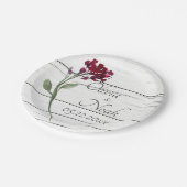 ブルゴーニュエレガントフローラ素朴水色名 ペーパープレート (アングル)