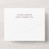 ブルゴーニュエレガントミニマ結婚リスト オールインワン招待状 (裏面)