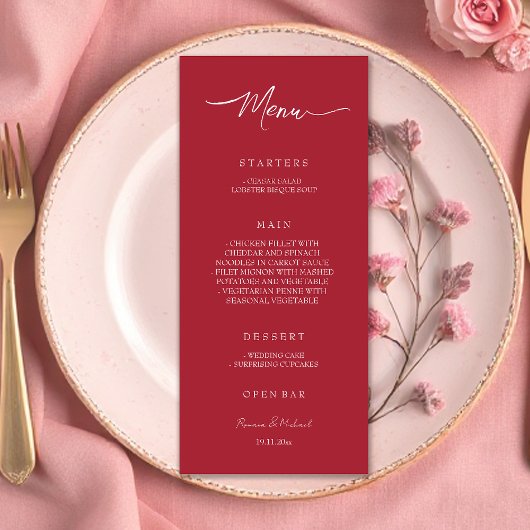 ブルゴーニュエレガントワイン メニュー