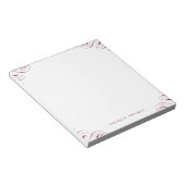 ブルゴーニュエレガントヴィンテージパーソナライズされた文具 ノートパッド (アングル)