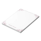 ブルゴーニュエレガントヴィンテージパーソナライズされた文具 ノートパッド (回転)