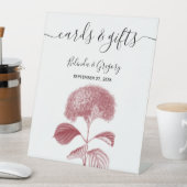 ブルゴーニュエレガントーあじさいウェディングカード&ギフト 台座サイン (インサイチュ)