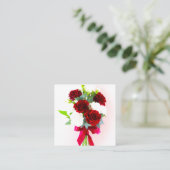 ブルゴーニュエレガントーとのフローラ配置 スクエア名刺 (スタンド正面)