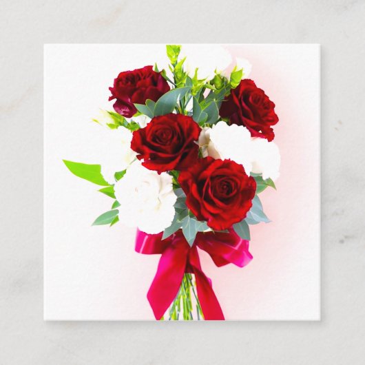 ブルゴーニュエレガントーとのフローラ配置 スクエア名刺 (正面)