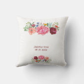 ブルゴーニュエレガントーとバラ色フローラ クッション (裏面)