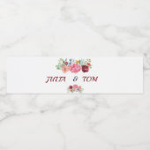 ブルゴーニュエレガントーとバラ色フローラ ペットボトルラベル (シングルラベル)