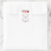 ブルゴーニュエレガントーとバラ色フローラ ラウンドシール (バッグ)