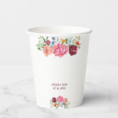 ブルゴーニュエレガントーとバラ色フローラ 紙コップ (裏面)