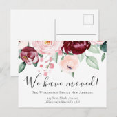 ブルゴーニュエレガントーとピンクのフローラ 案内ポストカード (正面/裏面)