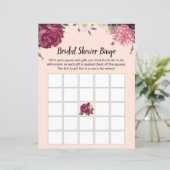 ブルゴーニュエレガントーとピンクの花ブライダルビンゴ (スタンド正面)