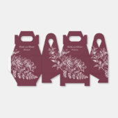 ブルゴーニュエレガントーとホワイトのフローラ優先ボックス フェイバーボックス (折り畳みなし)