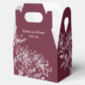 ブルゴーニュエレガントーとホワイトのフローラ優先ボックス フェイバーボックス (オープン)