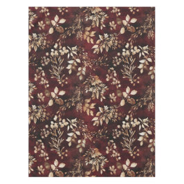 ブルゴーニュエレガントーとホワイトウォーターのカラーフローラ テーブルクロス