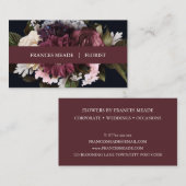 ブルゴーニュエレガントーとホワイトフローラ | 名刺 (正面/裏面)