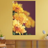 ブルゴーニュエレガントーと金ゴールドのフローラ キャンバスプリント (インサイチュ (リビング))