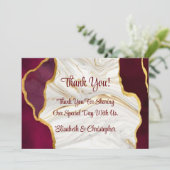 ブルゴーニュエレガントーと金ゴールドアガテサンキューカード 招待状 (スタンド正面)