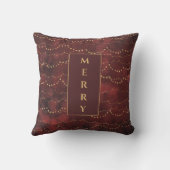 ブルゴーニュエレガントーと金ゴールドメリー文字クリスマス クッション (裏面)