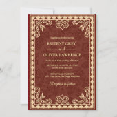 ブルゴーニュエレガントーと金華美箔結婚ズ 招待状 (正面)