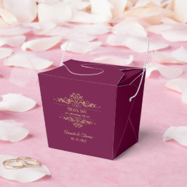 ブルゴーニュエレガントーのゴールデン結婚フレーム フェイバーボックス